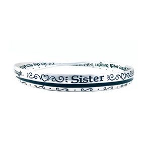 Sister Prayer Silver Tone Inspirational Bracelet